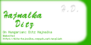 hajnalka ditz business card